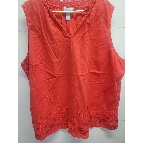Liz‎ & Me Linen Blend Sleeveless Top Shirt Tank Sz. 3X(26-28W) - Picture 1 of 11